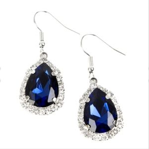 Blue Gem Stone Earrings